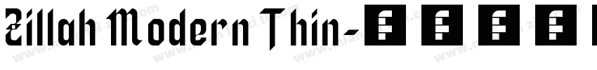 Zillah Modern Thin字体转换